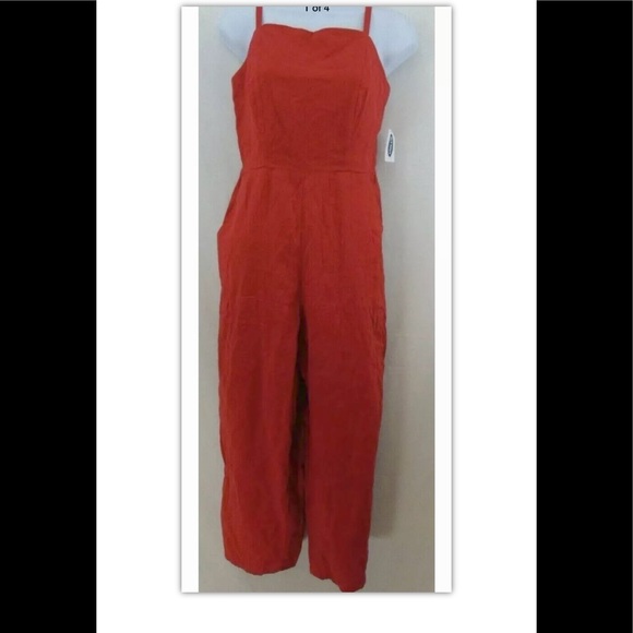 BNWT Old Navy Tomato Juice Cropped Jumpsuit XXL - Picture 5 of 7